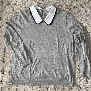 Grey sweater with collar
